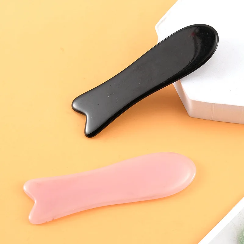 Cow horn fish shaped scraping plate resin material scraping plate universal massage meridian plate for the whole body