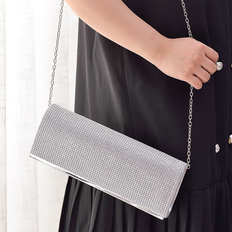 N564 Glitter gold party diamonds handbags luxury evening purses rhinestone party bag clutch