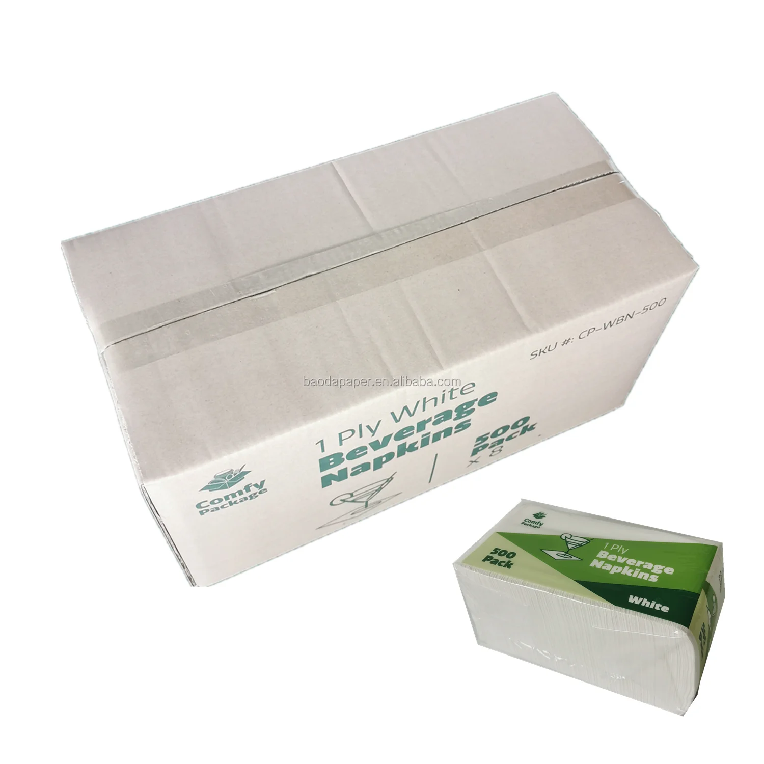 High Quality Embossing Cocktail Napkin Cocktail Paper Napkin with Logo in USA 500 Sheets Paper Napkins & Serviettes WHITE 1 Ply