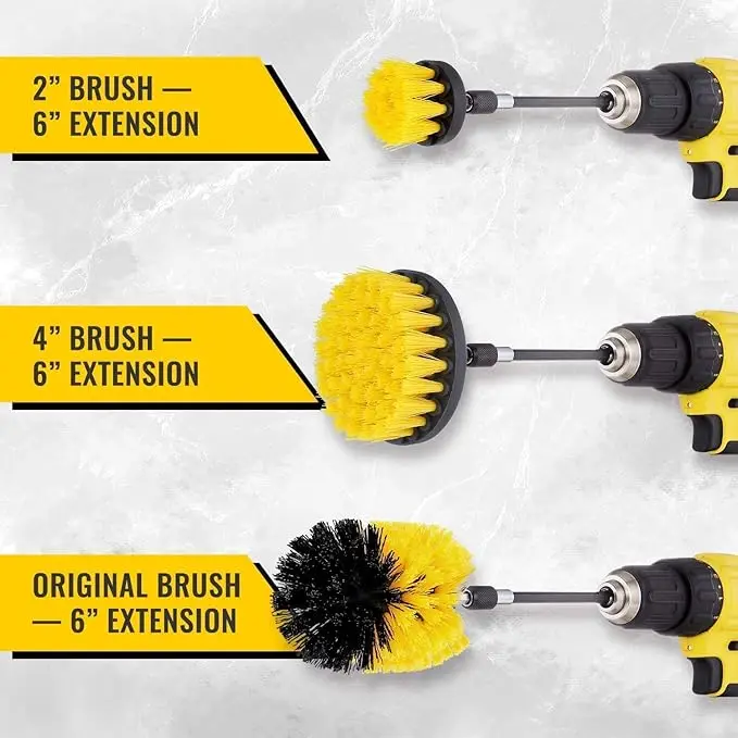 Popular Universal Bristles with Very Strong Cleaning Function Electric Drill Cleaning Brush Kit Can Be Used for Car Cleaning