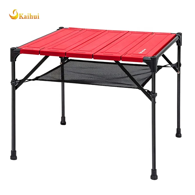 Ultra Lightweight Foldable  Aluminum Roll Table for Camp Picnic and BBQ