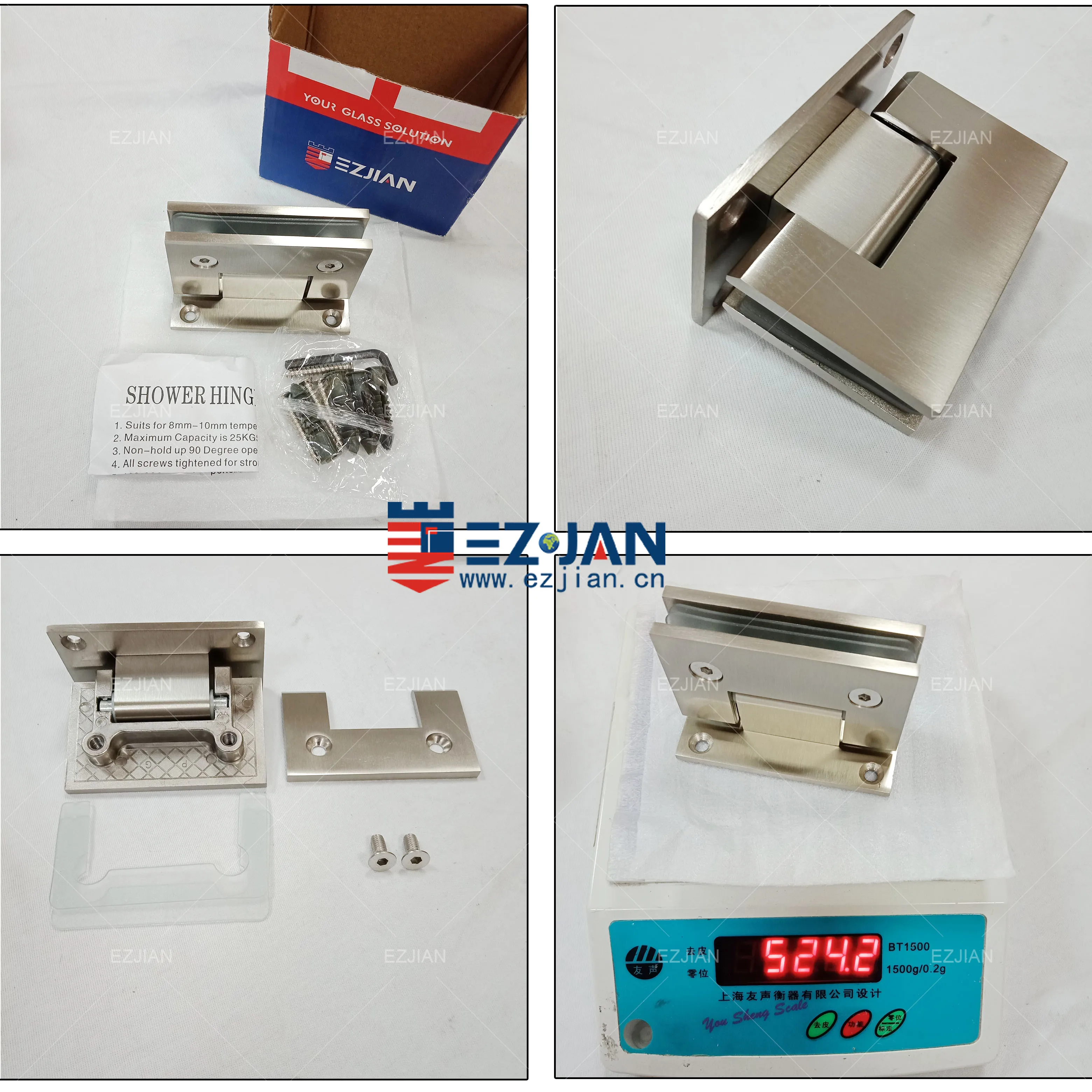 Commercial Glass Door Hinges 135 Degree Glass to Glass Shower Hinge