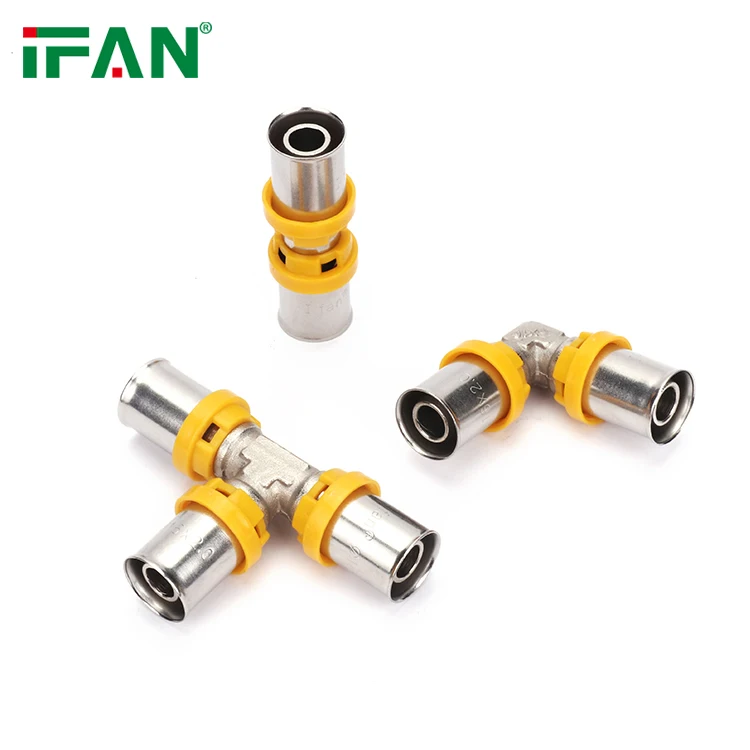 IFAN Factory Good Price Brass Press Fittings Connector Pex Al Pex Press Fitting