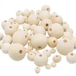10-200pcs 8-25mm DIY Natural Wooden Beads Wood Round Ball For Accessories Making Bracelet Necklace Wooden Round Hole Bead Balls