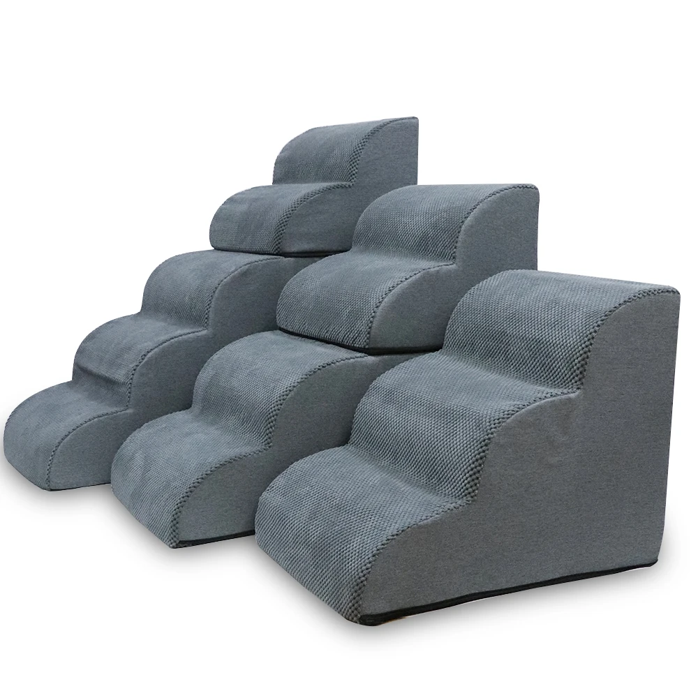 High Density 30 -35D Fast Rebound 3 step Pet stairs for small old large dogs and cats dog ramp climbing Indoor