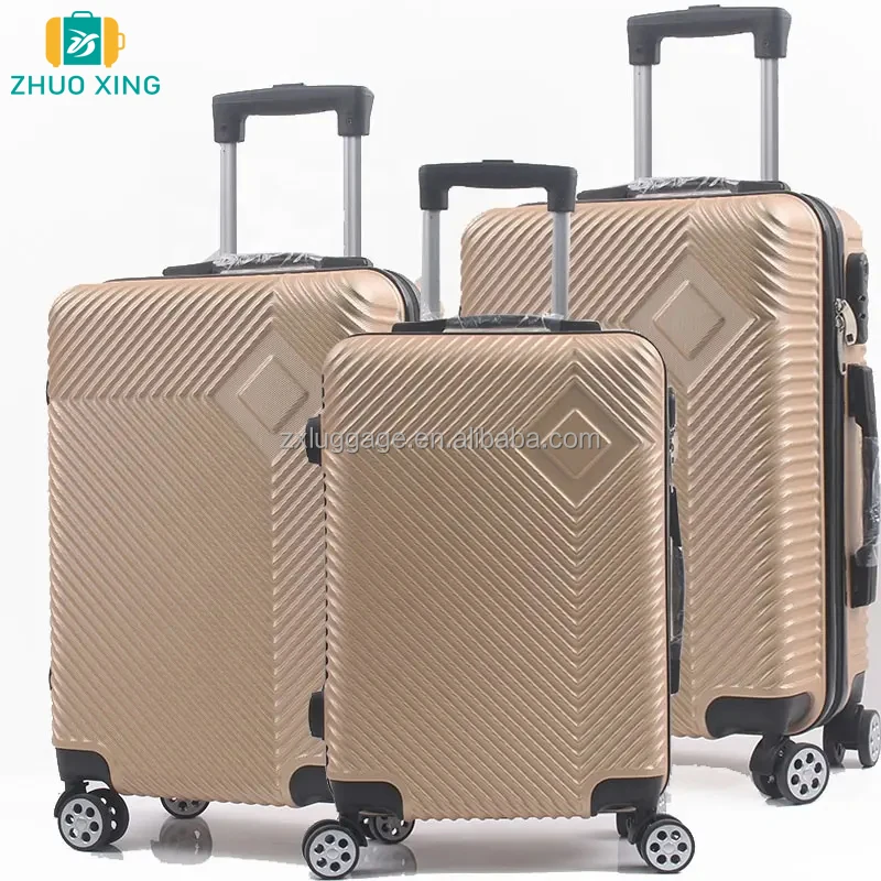 Supplier customized 4*360 degree wheels ABS anti-scratch luggage portable telescopic trolley suitcase