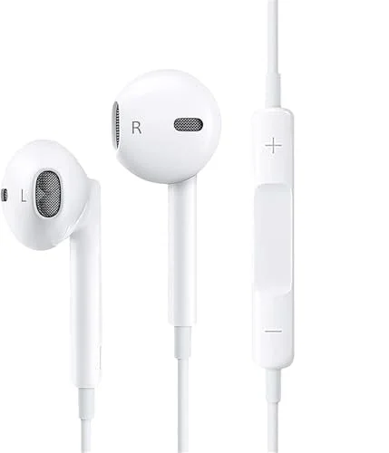 Wire TWS Earphones & Headphones with microphone Feature In-Ear Design for iPhone with microphone good price best quality