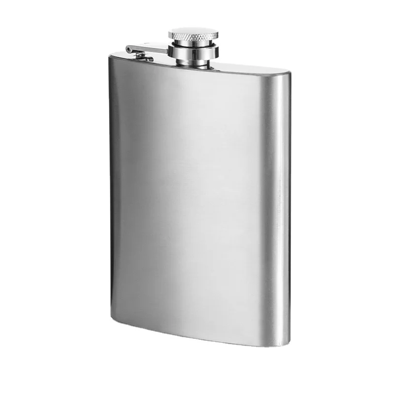 2024 Promotion Drinkware Hip Liquor Whiskey Alcohol Flask Cap Funnel Metal Stainless Steel black Hip Flask