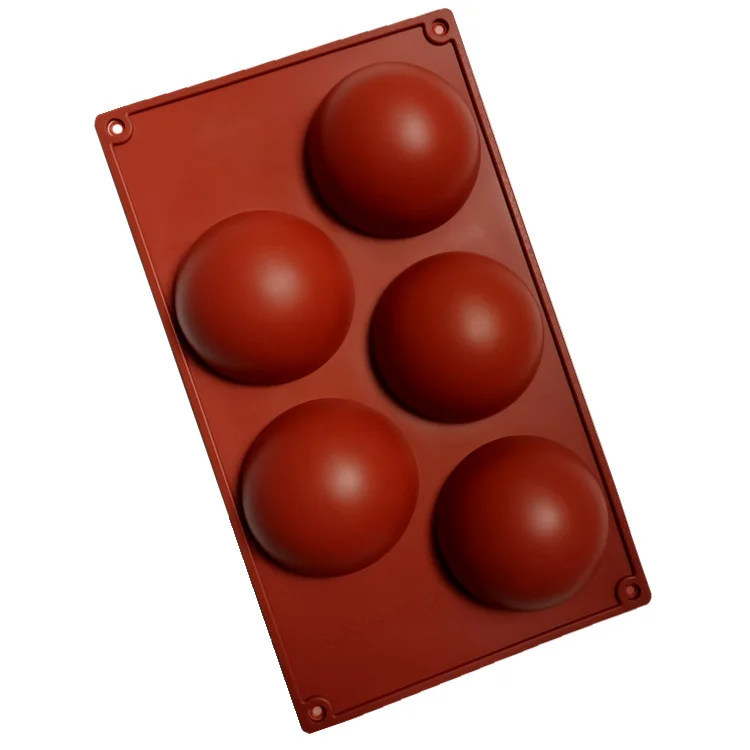 2024 Wholesale 6 Hole Food Grade Material Silicone Diy Baking Bakeware Tool Half Ball Sphere Molds