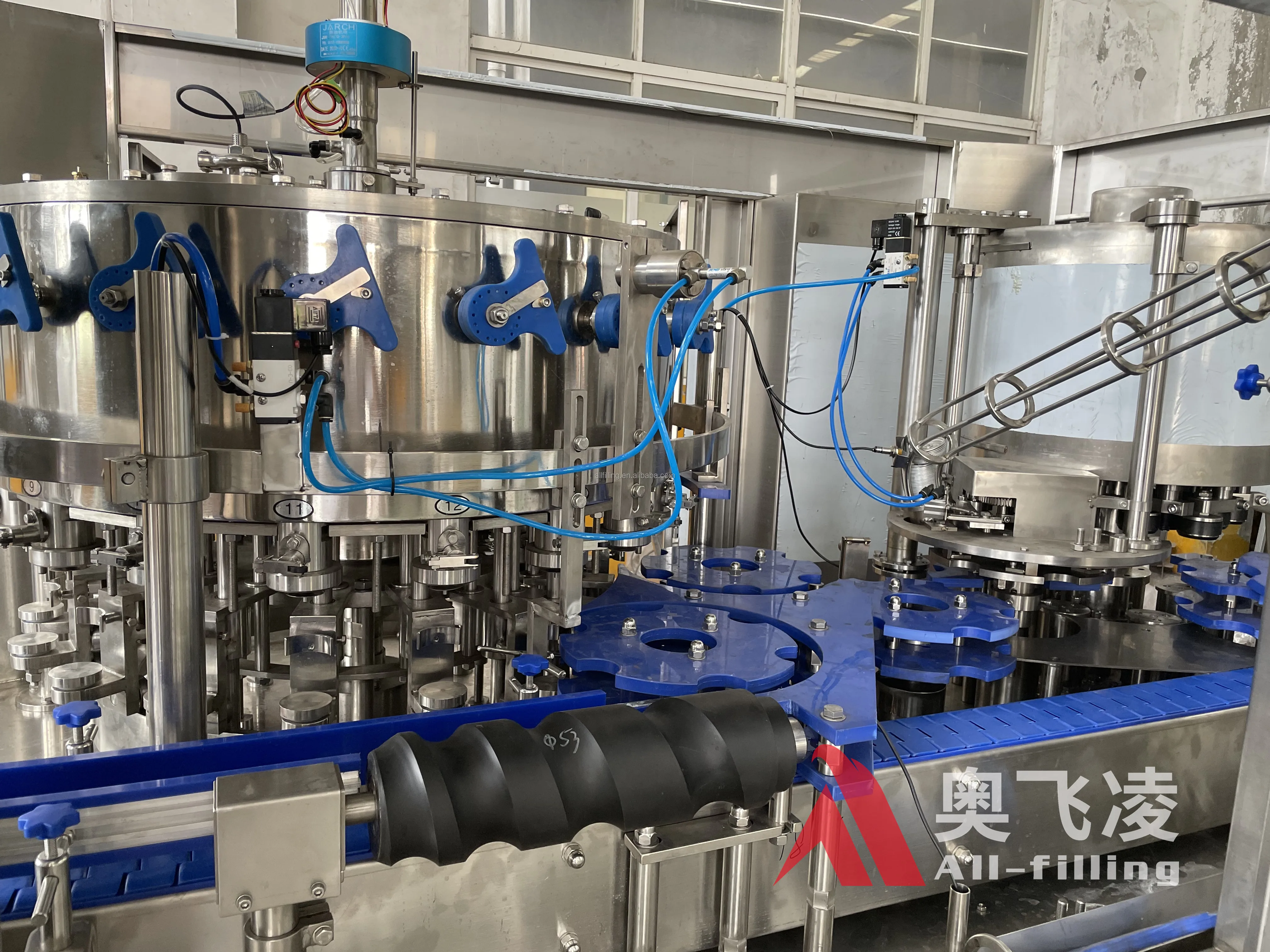 Automatic 750ML Glass bottle Gin Vodka Wine Filling Plant Washing Filling Capping Monoblock