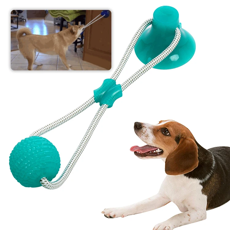 
Dog Rubber toy Bite-resistant Sucker Pull Ball Toy Pet Anti-boring Toy Pet Supplies 