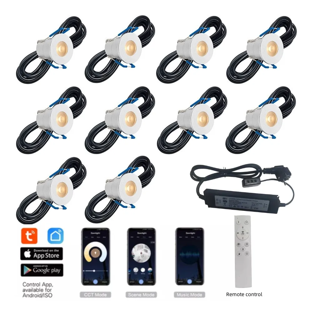 Complete set 12x3W dimmable Inbouw veranda verlichting  IP65  driver  CCT dimmable