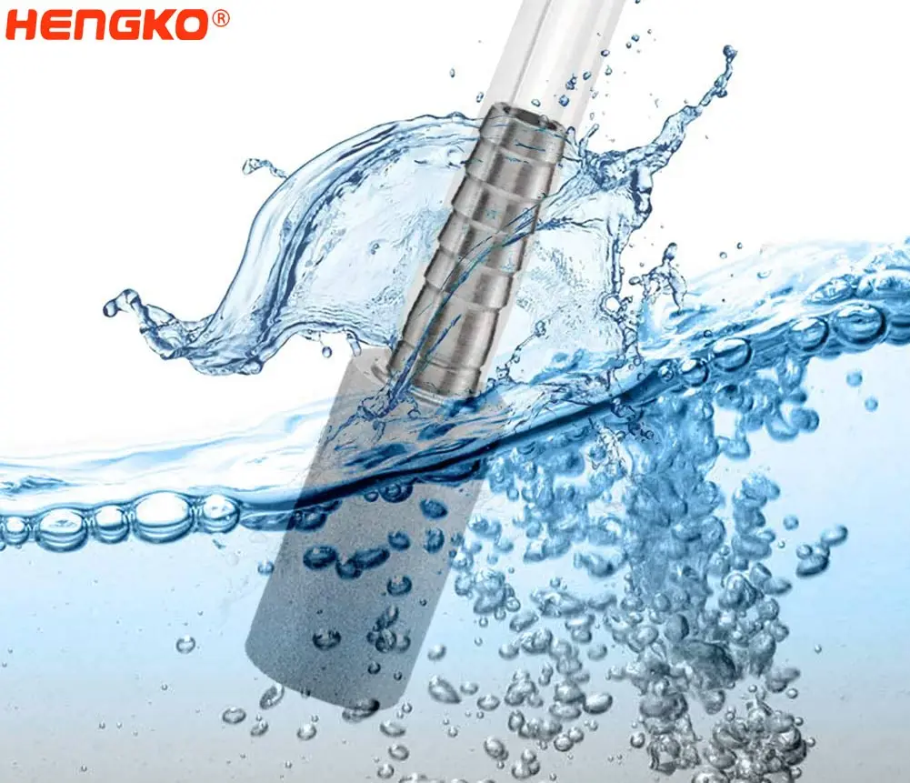 HENGKO 0.5 Micron Diffuser Stainless Steel Gas-Filled Carbon Fossil With 1/4 Inch Barb Used For Homemade Wine Beer Soda Stone