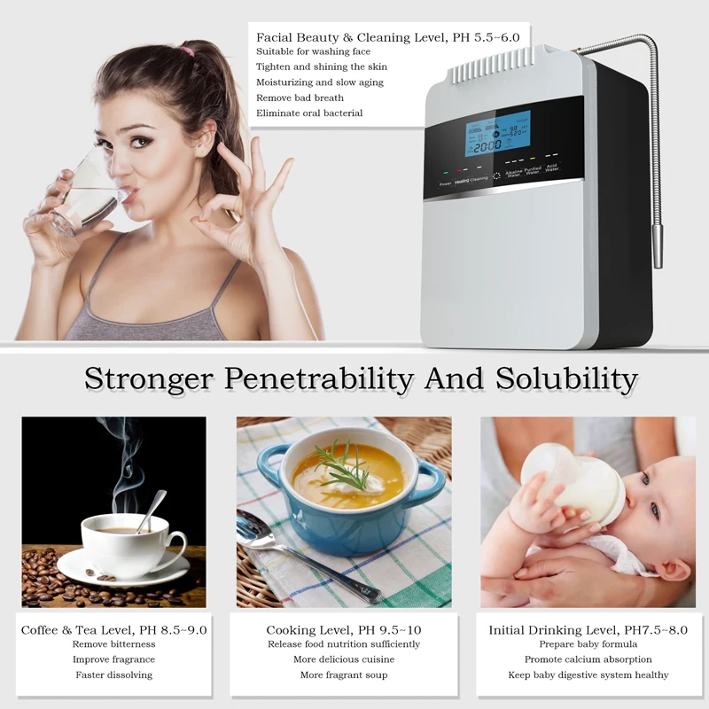 Home Use Factory Cheap Plates Platinum Coating Water Ionizer Orp Water Machine