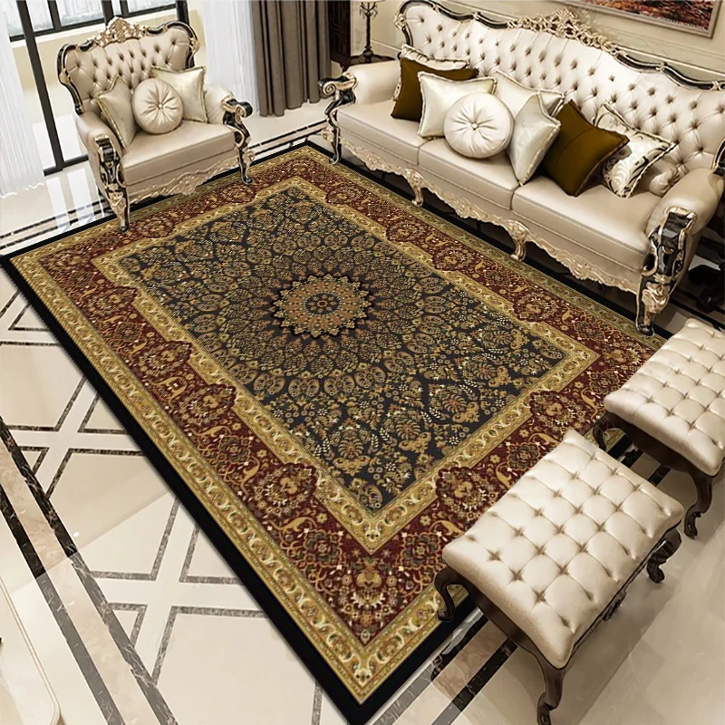 Custom Design Persian Printing Polyester Living Room 300*200 CmVintage Persian Rug High End Hand Made Carpet for sale