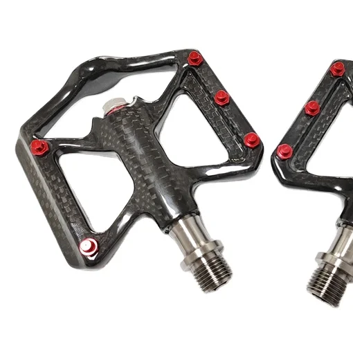 Wholesale Ultra-Light Carbon Fiber Bicycle Pedals 3 Non-Self Lock Sealed Bearings for BMX Road Bikes