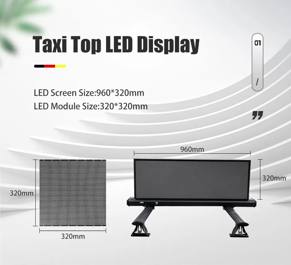 Free Customized Waterproof Outdoor Commercial Advertising Double Sided Taxi Top Led Screen Car Display