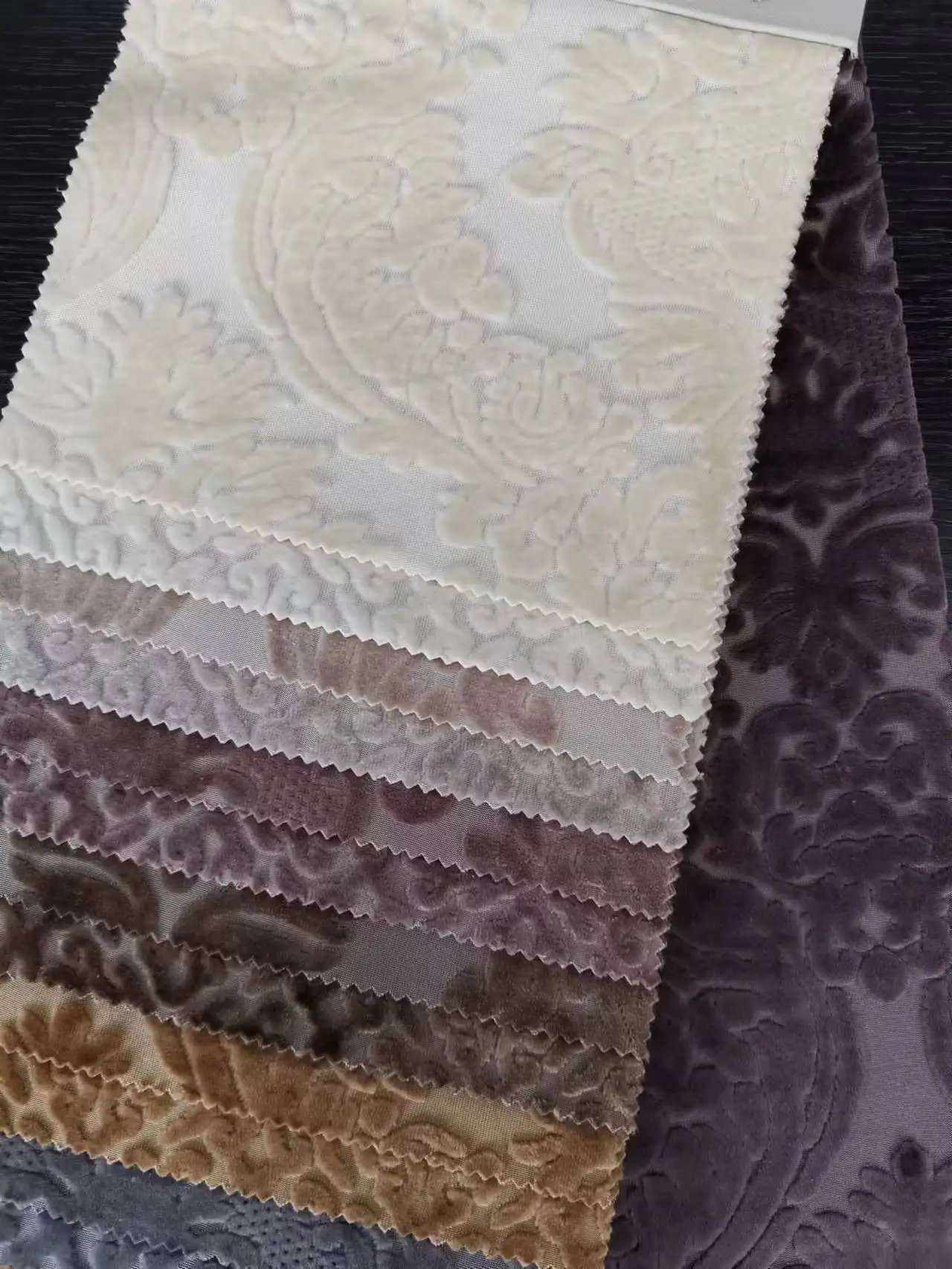 Hangzhou Flower Print Digital  Jacquard Vintage Tissu Velvet Fabric for Sofa