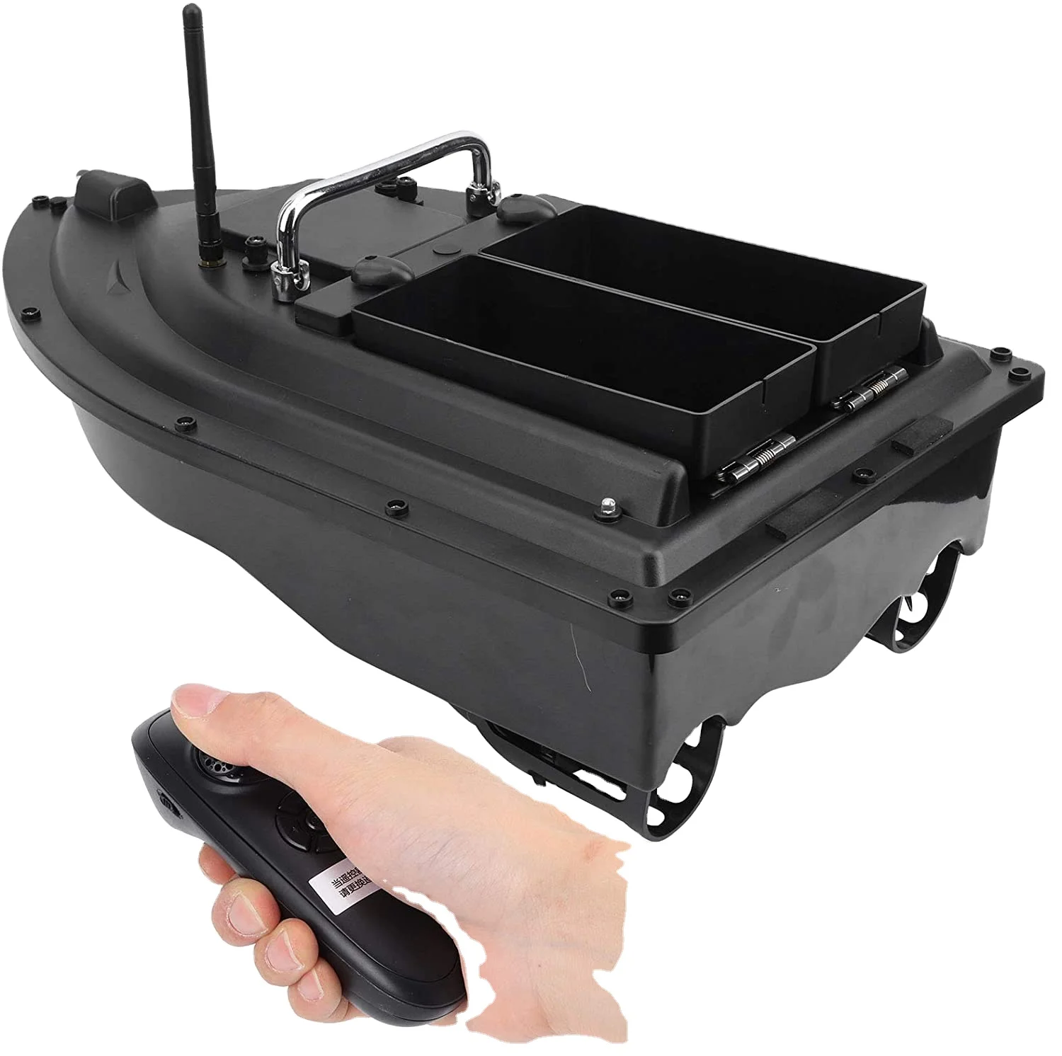 Double Motors Heavy Load Remote Control Fixed Speed Cruise Double Chambers Fishing Bait Boat