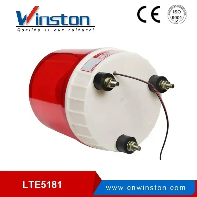 LTE-5181J Red LED Warning light with siren DC12V 24V AC 110V 220V