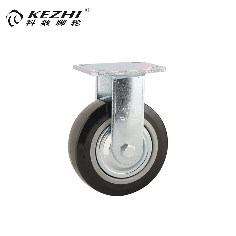 Professional Design OEM 4 inch/8 inch PU Industrial Platforme Fixed Caster Wheels