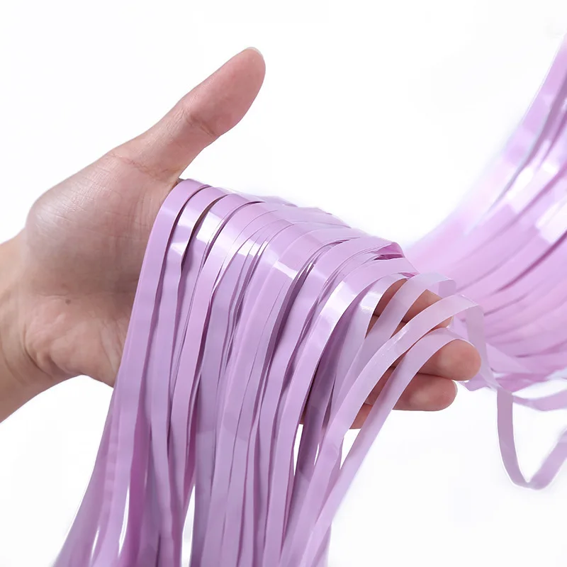 New Macaron Rain Wedding Room Dress Up Birthday Party Background Wall Post Decorate Tassel Color Silk