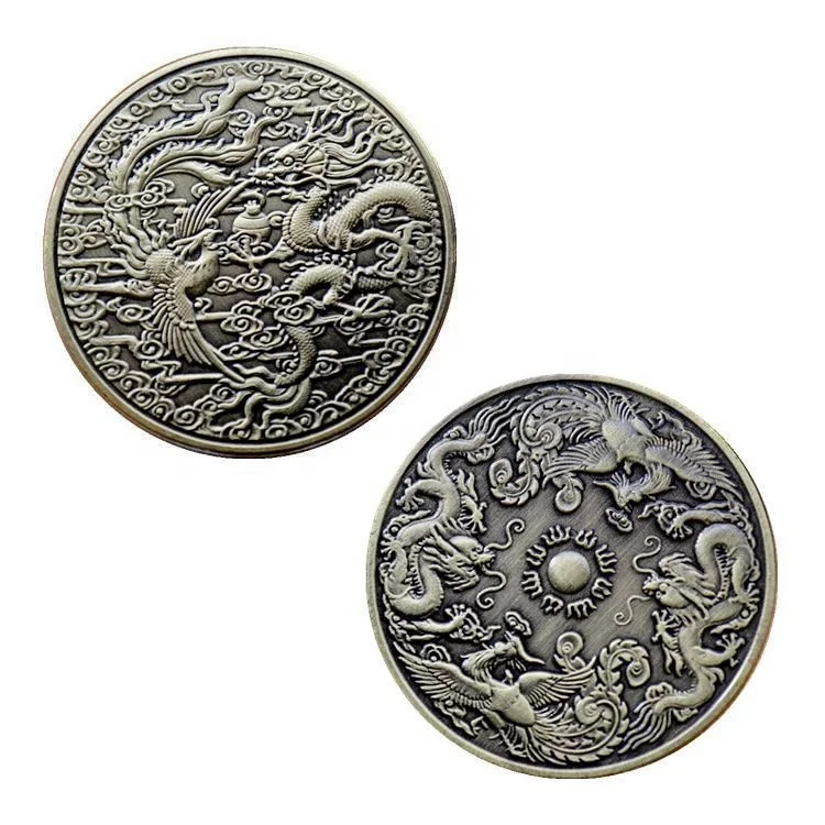 Commemorative Antique Bronze Challenge Souvenir  Metal Coins for Promotion Gift