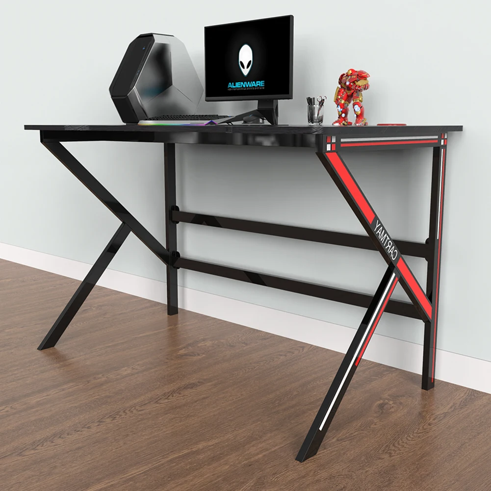 Factory Direct Sales Small Black Mdf Racing Gaming Desk Laptop Stand Home Table