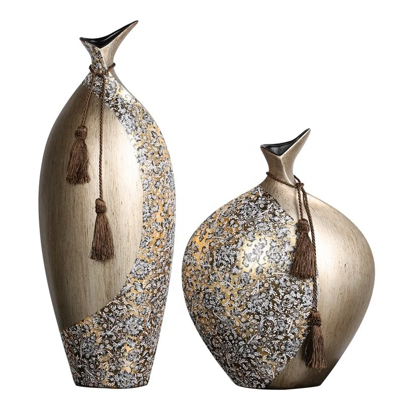 European Ceramic vase Living Room Ornament Home vase Decoration Wine Cabinet Decoration Restaurant Cafe Porch Decoration Crafts