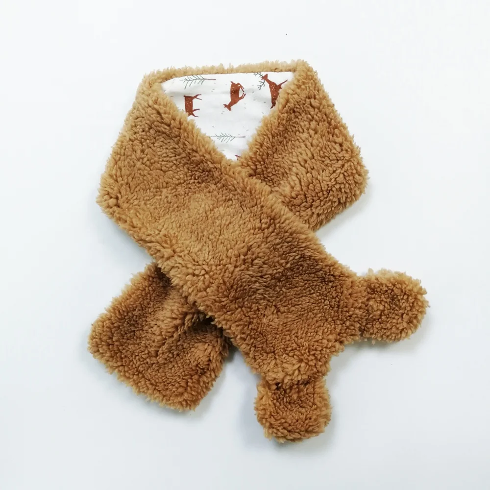 
Warm arctic velvet winter baby scarves for girl boy 