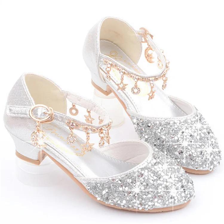 
Sequin kids Girls Princess Party Dress shoes for Pageant Children Wedding shoes flower girl shoes 