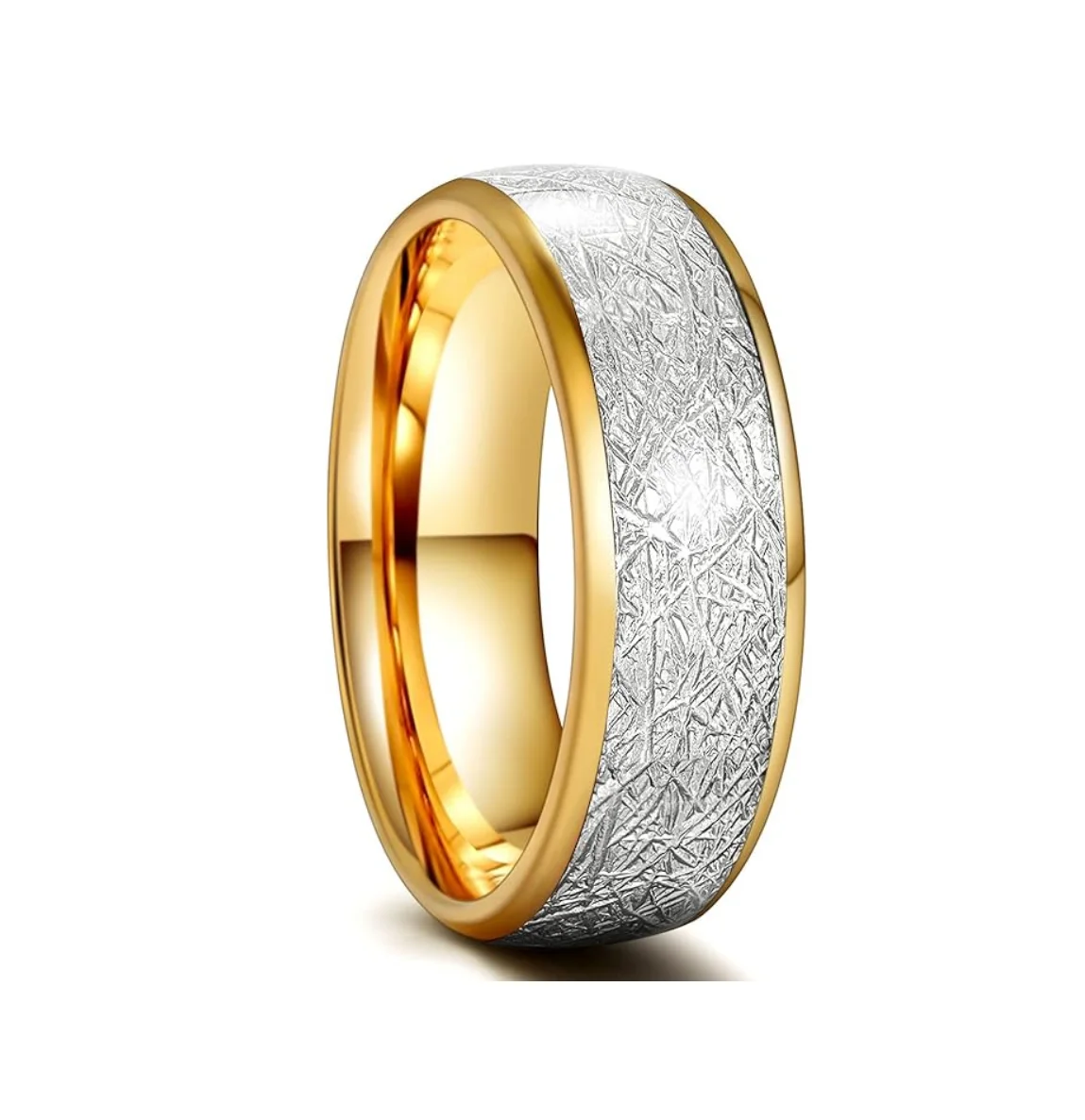 8mm Luxury Cosmic Galaxy Ring Tungsten Wedding Ring Inlay Meteorite Fashion Gold Ring Designs For Boys