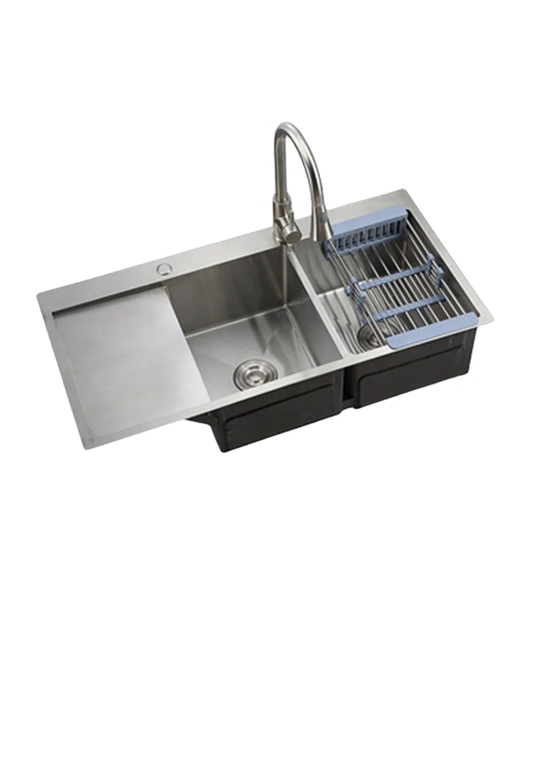 JINGJIANG high grade Stainless Steel custom sink Double Bowl topmount Handmade Kitchen Sink