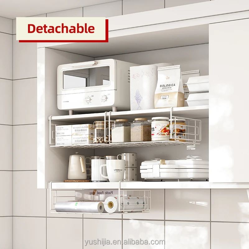 folding metal basket organizer hanging cabinet organizer shelves