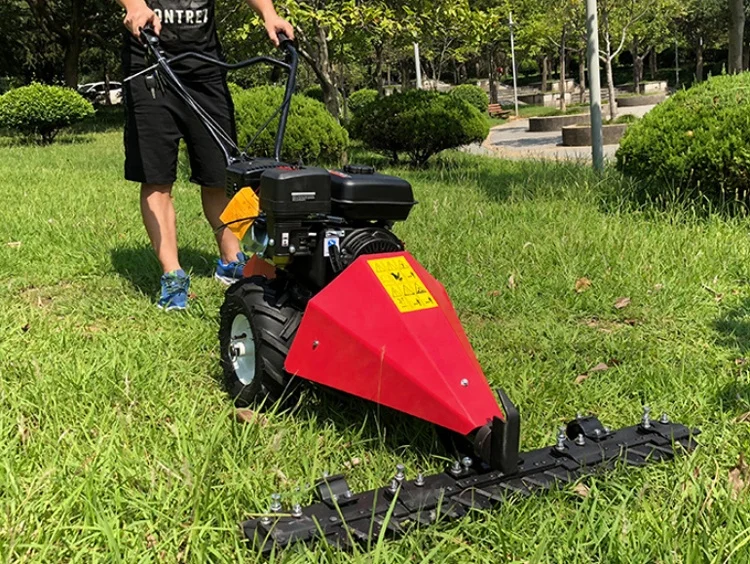 Gasoline Diesel 170F Lawn Mower Wild Grass Cutting Machine Hand Push Scissors Grass Cutter Mower With 80/120cm Blades