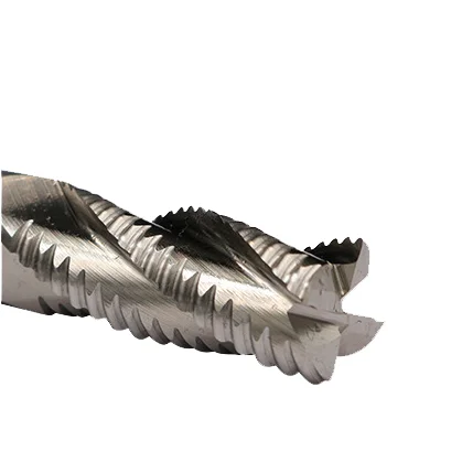 Woodworking Machinery Parts  Roughing End Mill Solid Carbide 4 Flute Roughing Bits Durable CNC Router Bit Milling