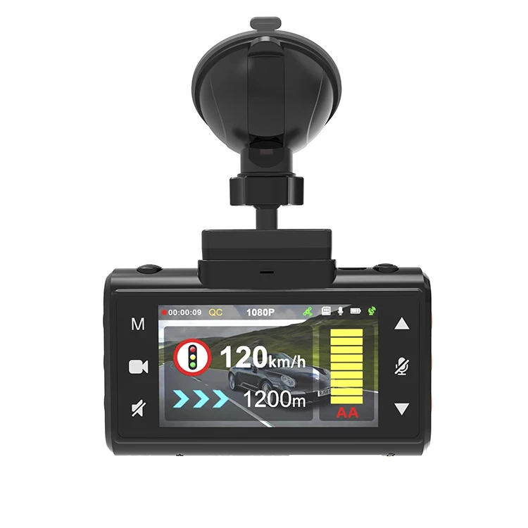 3 inch Combo Dash CAM Car DVR with Full Frequency Radar Detector With Signature 1080P 2K Camera GPS / E-dog