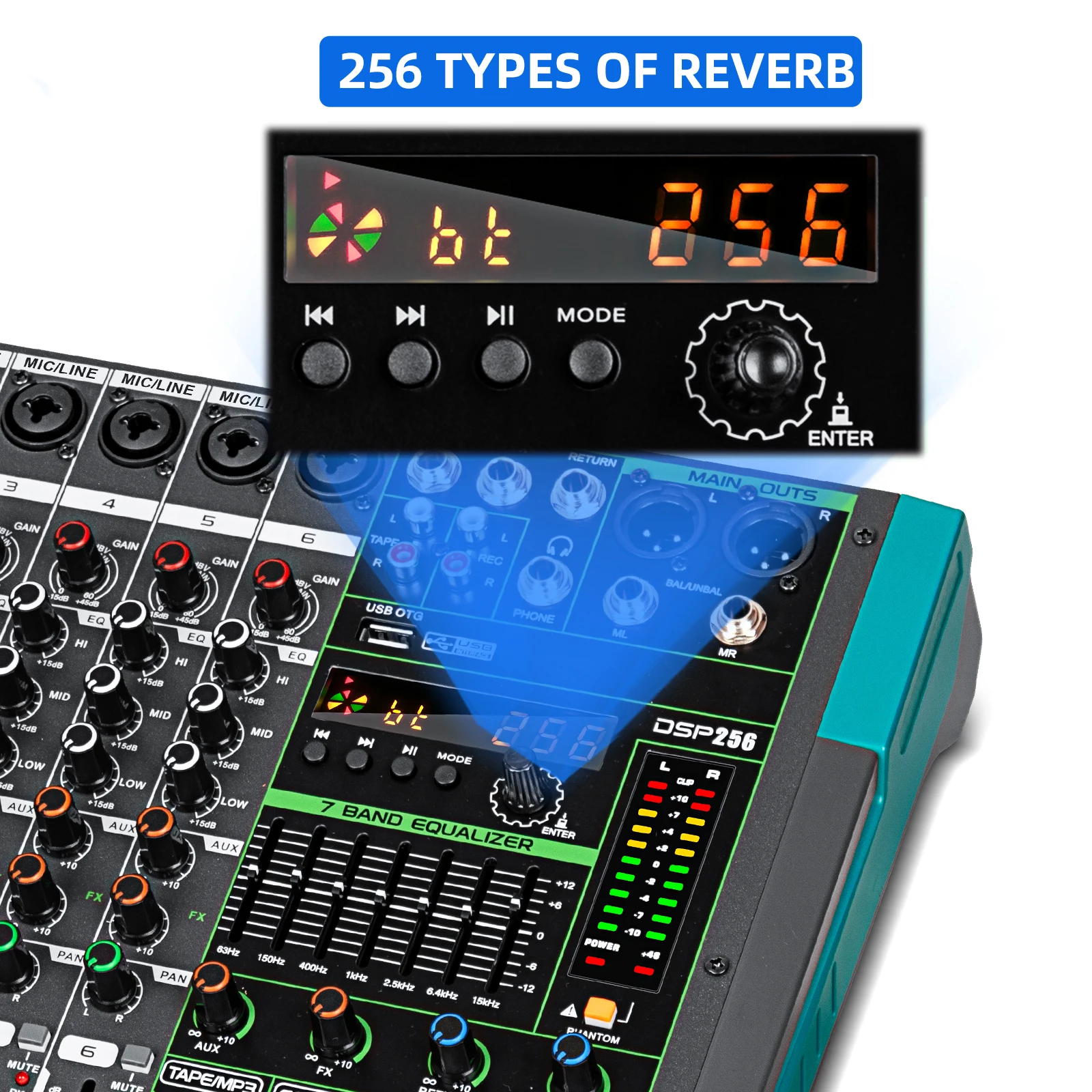 MG6 Professional Digital audio mixer Interface 6 Channels Audio Mixer Console For Stage dj show