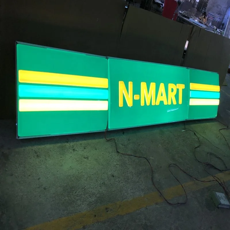 2024 Customized Acrylic LED Advertising Light Box Rectangle A4 Size for Fruit Stores and Pharmacies Aluminum Frame