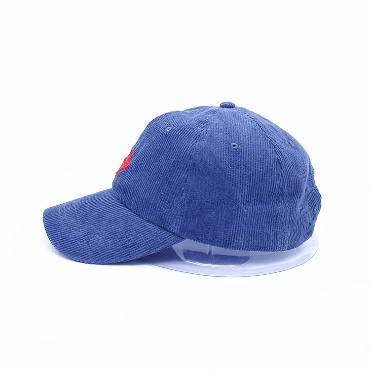 OEM&ODM Corduroy 6 Panel Winter Autumn Adjustable Label Patch Embroidery Wholesale Custom Corduroy Baseball Cap Hats