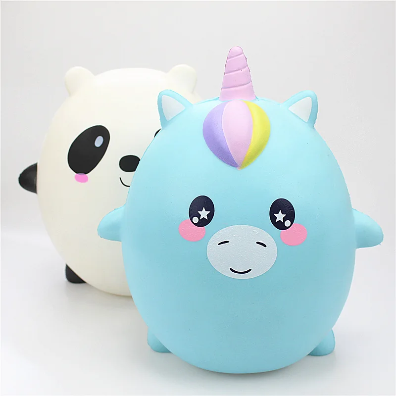 Squishies Jumbo панда Единорог кавайные мягкие гигантские животные медленно восстанавливающие форму игрушки для снятия стресса