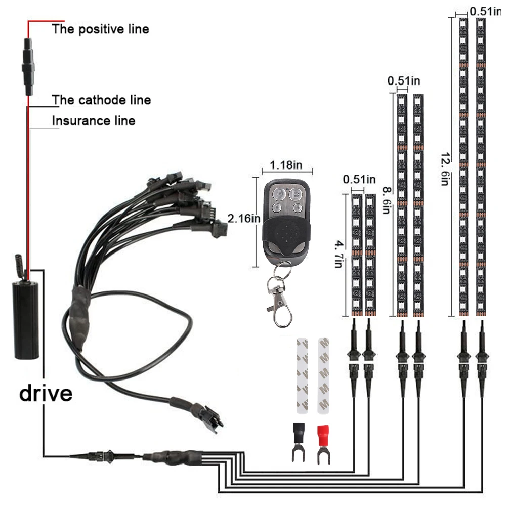 12v 220v Car Roll Helmet Motorcycle Body Lighting System Bar Strip Light Bande Led Clignotants Moto For Harley Davidson Superlow