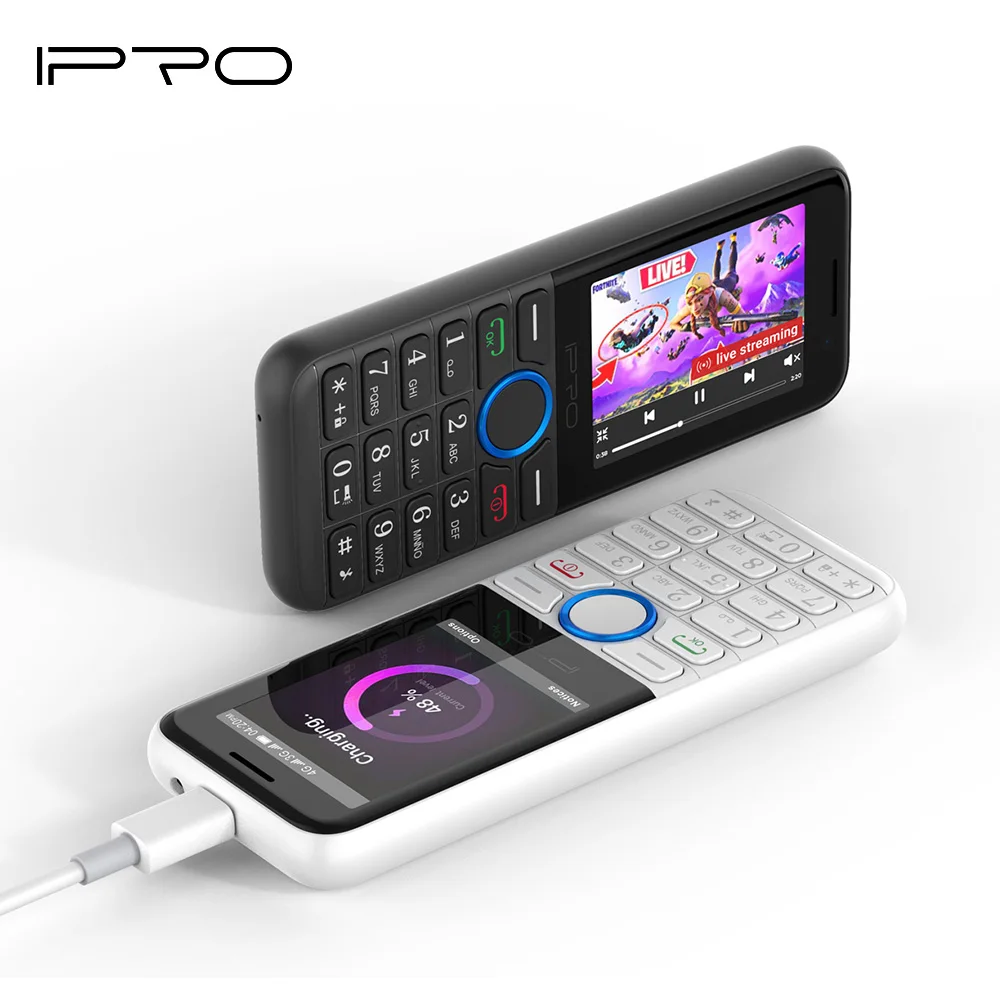 Цветной IPRO K2 Pro оперативная память/ПЗУ 512M + 4G 2,4 дюйма MT6739 240*320 пикселей две SIM-карты 4G Volte WIFI Kaios смартфон