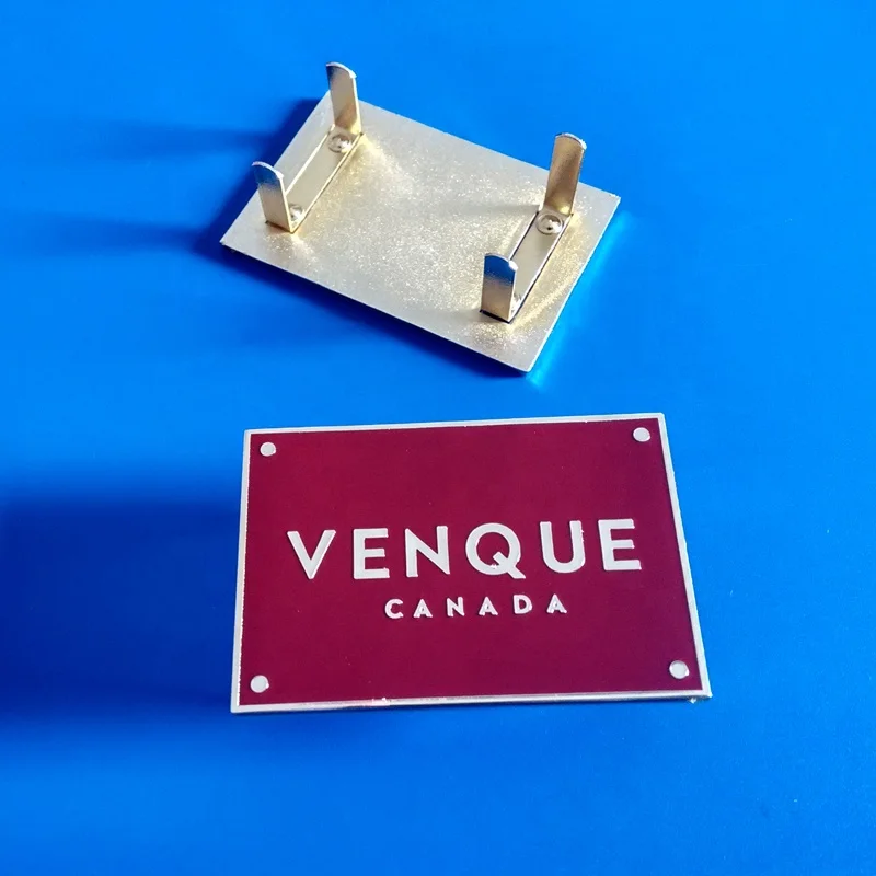 custom metal plates brand logos with pin