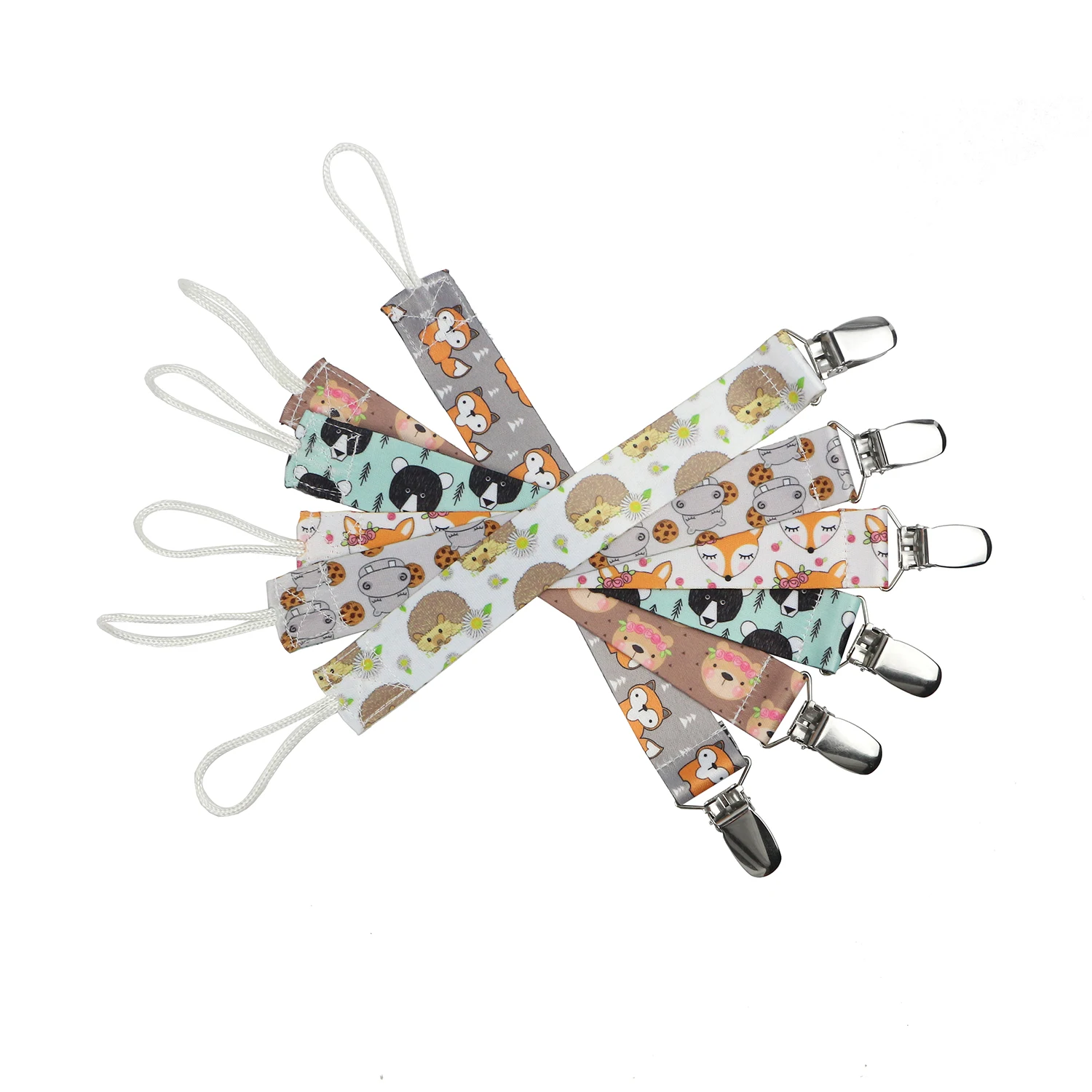 Midi Wholesale Price Custom Polyester Grosgrain Baby Dummy Pacifier Clip For Girls Boys