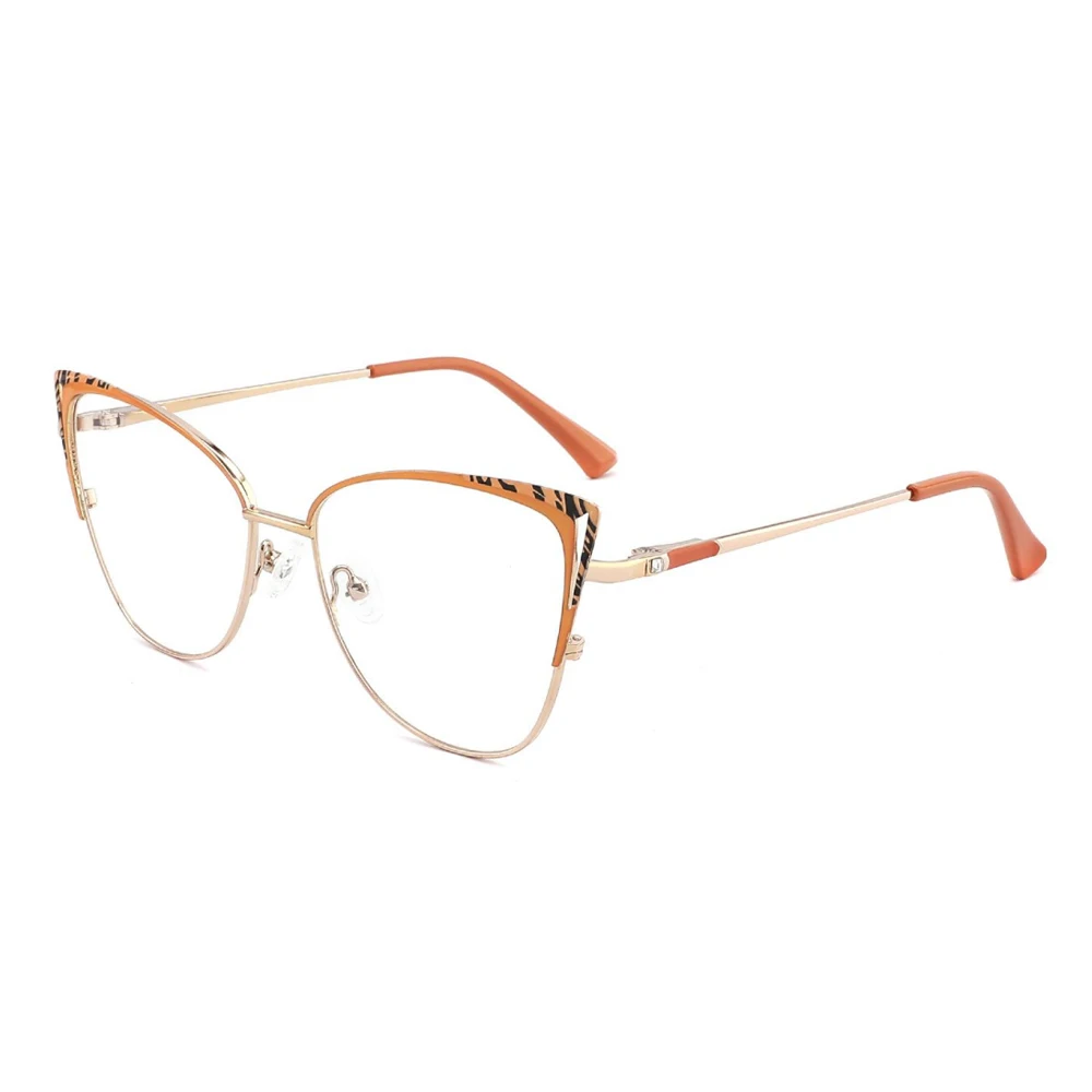 Wholesale Metal Glasses Frames Fashion Cat Eye Eyeglasses Optical Frames