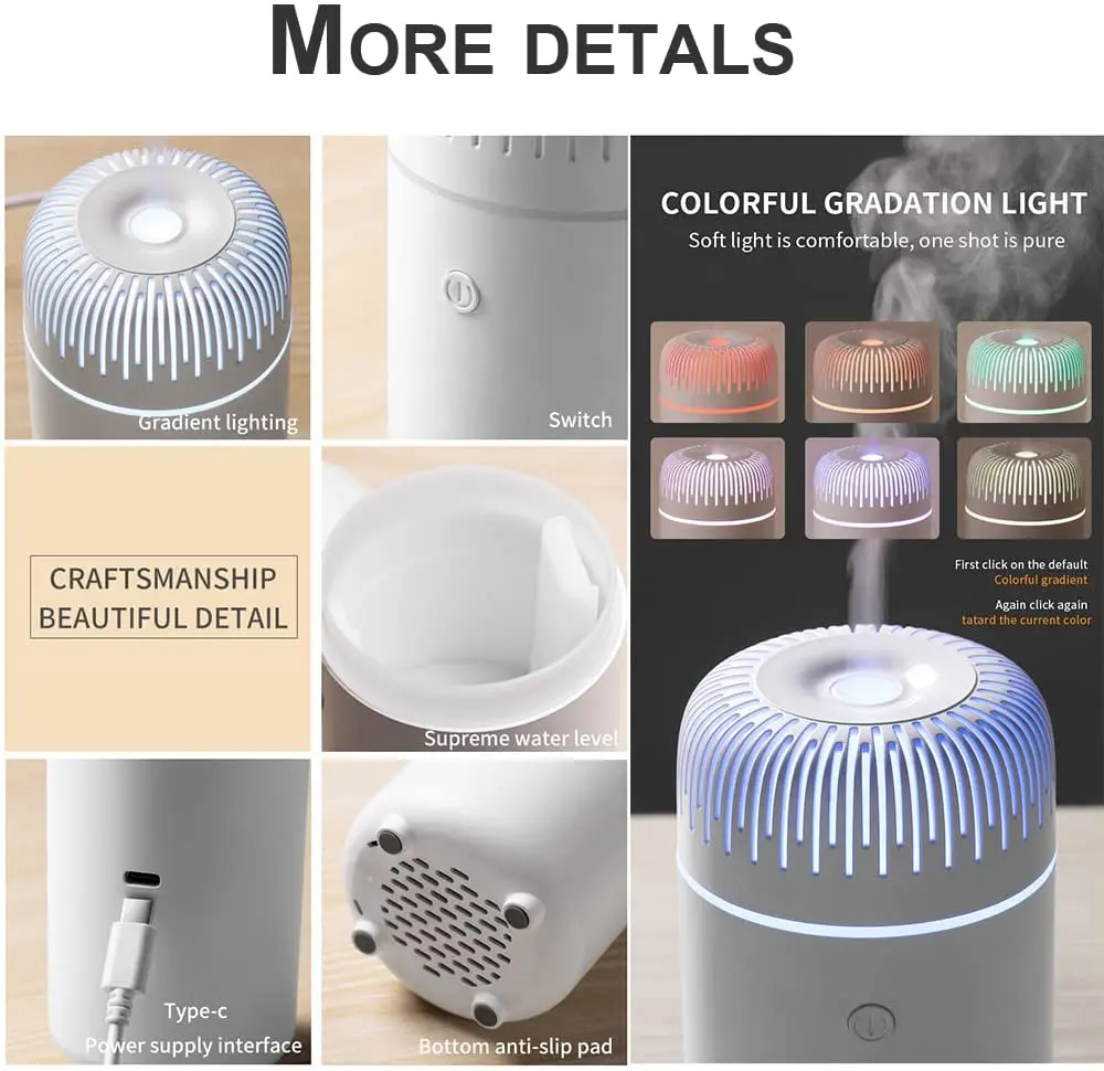 5V car aromat diffuser  Mini home desktop water humidifier Perfume essential oil diffuser atomizer