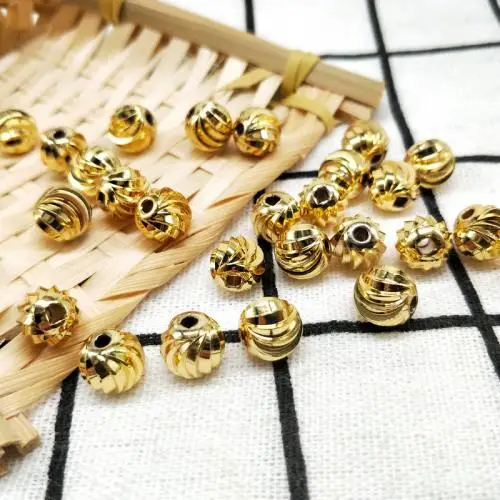  gold color DIY Brass metal Beads for jewelry making