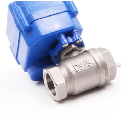 DC9-24V 110V220V  electric 2 way valve actuator motorized ball valve  stainless steel brass BSP NPT motorized flow control valve