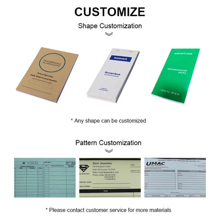 Customized invoice book for small business Offset Paper Restaurant Guest Check
